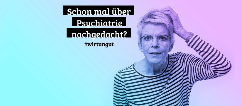 Das Bild zeigt eine Frau mit Brille, die sich an den Kopf fasst. Das Bild ist in einem lila Ton gefärbt.